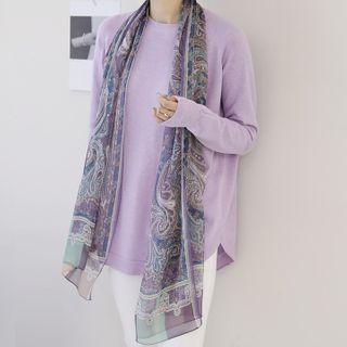 Pattern Silk Scarf