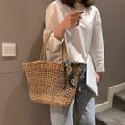 Straw Tote Bag Khaki - One Size