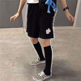 Cartoon Print Knee-length Shorts