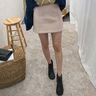 Seam-trim Thick Miniskirt