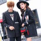 Couple Matching Single-button Printed Blazer