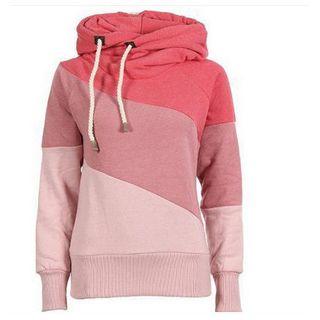 Colour Block Fleece-lined Hoodie