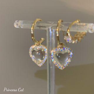 Rhinestone Drop Ear Stud / Ear Cuff