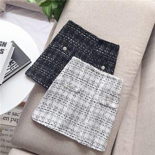 A-line Tweed Mini Skirt