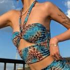 Leopard Print Cut-out Halter Top