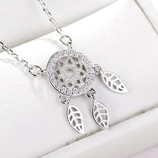 Dreamcatcher 925 Sterling Silver Necklace 925silver - As Shown In Figure - One Size