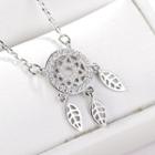 Dreamcatcher 925 Sterling Silver Necklace 925silver - As Shown In Figure - One Size