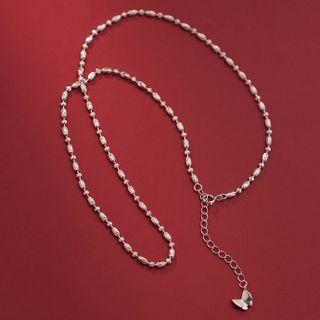 Bead Sterling Silver Necklace S925 Silver - Silver - One Size