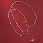 Bead Sterling Silver Necklace S925 Silver - Silver - One Size