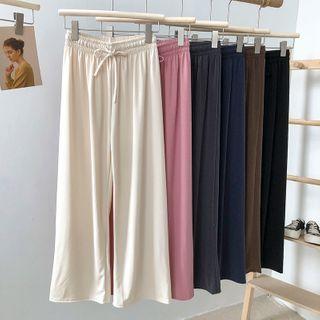 Lace-up Casual Wide-leg Trousers