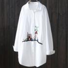 House Embroidered Shirt White - One Size