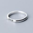 925 Sterling Silver Lettering Engraved Ring
