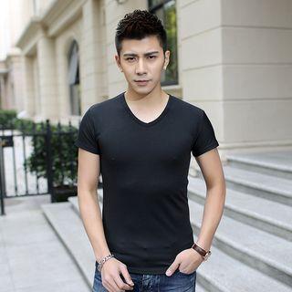 Short Sleeve V-neck/round Neck T-shirt