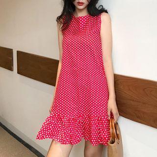 Sleeveless Polka Dot Dress