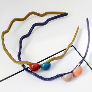 Acrylic Bead Wavy Headband