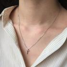 925 Sterling Silver Cross Pendant Necklace E290 - One Size