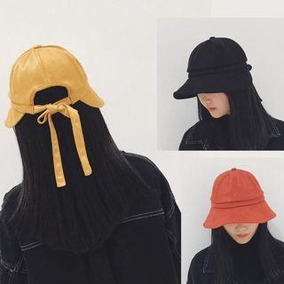 Faux-suede Buckle Hat