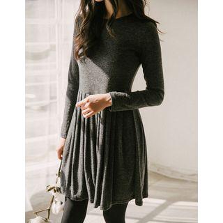 Accordion-pleat A-line Dress