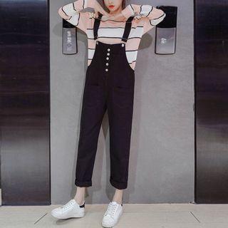 Color Block Knit Top / Jumper Pants / Set