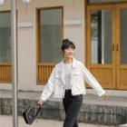 Color-block Denim Long-sleeve Jacket