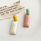 Bar Dangle Earring 1 Pair - White & Pink - One Size