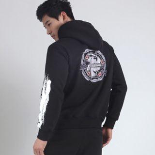 Bird Embroidery Kangaroo Hoodie
