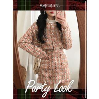 Round-neck Tweed Blouse