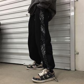 Paneled Bungee Cord Pants