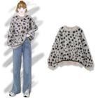 Leopard Print Sweater Leopard Printed - Off-white - One Size