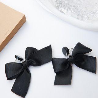 Bow Earring Black - One Size