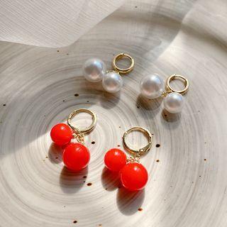 Bead / Faux Pearl Alloy Dangle Earring