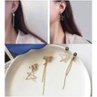 Non-matching Resin Alloy Star Fringed Earring