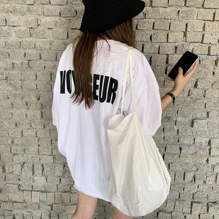 Over-fit Lettered-shirt