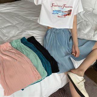 High-waist Ribbed Shorts