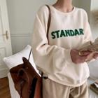 Standard Fleece-lined Sweatshirt Cream - One Size