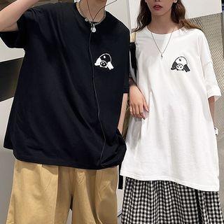 Couple Matching Short-sleeve Print Loose-fit T-shirt