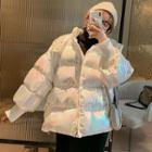 Zip Padded Jacket / Long-sleeve Knit Dress