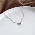Alloy Heart Pendant Necklace 1 Pc - Necklace - One Size
