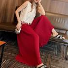 Fringe Sleeveless Top / Wide Leg Pants / Set