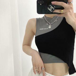 Crop Two-tone Tank Top