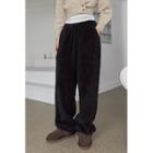 Couple Fleece Wide-leg Pants