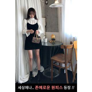 Spaghetti-strap Perforated Dress