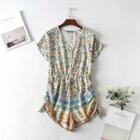 Short-sleeve Print Romper
