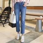 High-rise Straight-cut Jeans