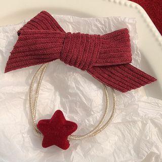 Bow Hair Tie 1 Pc - Hair Tie - Red - One Size