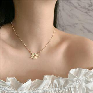 Flower Pendant Necklace 2016 - Gold - One Size