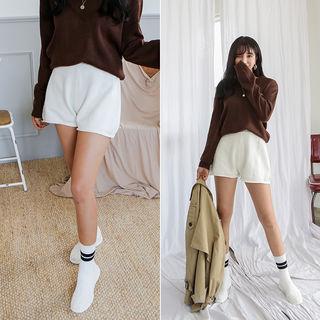 Band-waist Knit Shorts