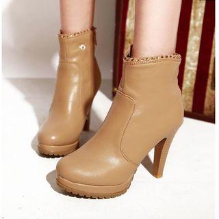 Embellished High-heel Knee-high Boots