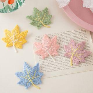 Leaf Embroidered Hair Clip