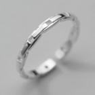 Chain Sterling Silver Open Ring Silver - One Size